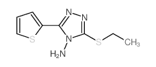 3-ETHYLSULFANYL-5-THIOPHEN-2-YL-[1,2,4]TRIAZOL-4-YLAMINE结构式