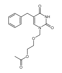 5-benzyl-1-(2-acetoxyethoxymethyl)uracil Structure