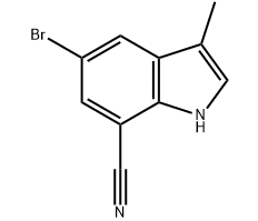 5-Bromo-3-methyl-1H-indole-7-carbonitrile structure