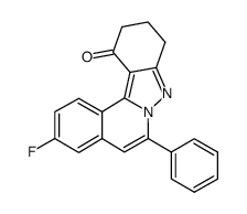 3-fluoro-6-phenyl-10,11-dihydroindazolo[3,2-a]isoquinolin-12(9H)-one结构式