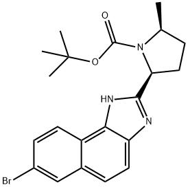 tert-butyl (2S,5S)-2-(7-bromo-1H-naphtho[1,2-d]imidazol-2-yl)-5-methylpyrrolidine-1-carboxylate picture