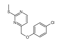 4-[(4-chlorophenoxy)methyl]-2-methylsulfanylpyrimidine结构式