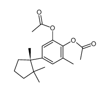 Acetic acid 2-acetoxy-3-methyl-5-((S)-1,2,2-trimethyl-cyclopentyl)-phenyl ester结构式