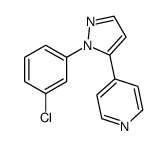 4-(1-(3-CHLOROPHENYL)-1H-PYRAZOL-5-YL)PYRIDINE structure