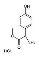 (S)-Methyl 2-amino-2-(4-hydroxyphenyl)acetate hydrochloride Structure