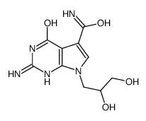 2-amino-7-(2,3-dihydroxypropyl)-4-oxo-1H-pyrrolo[2,3-d]pyrimidine-5-carboxamide Structure