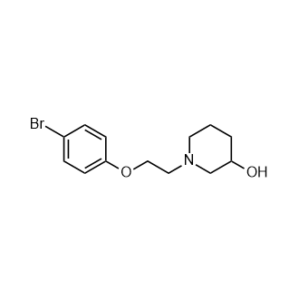 1-(2-(4-溴苯氧基)乙基)哌啶-3-醇结构式