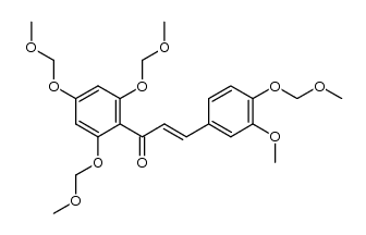 3-(3-methoxy-4-(methoxymethoxy)phenyl)-1-(2,4,6-tris(methoxymethoxy)phenyl)prop-2-en-1-one结构式