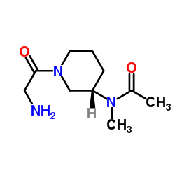 N-[(3S)-1-Glycyl-3-piperidinyl]-N-methylacetamide Structure