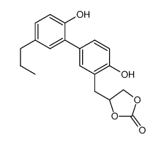 4-((2',4-dihydroxy-5'-propyl-[1,1'-biphenyl]-3-yl)methyl)-1,3-dioxolan-2-one结构式