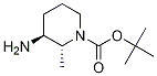 trans-tert-butyl 3-aMino-2-Methylpiperidine-1-carboxylate结构式