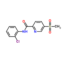 N-(2-氯苯基)-5-(甲基磺酰基)吡啶甲酰胺结构式