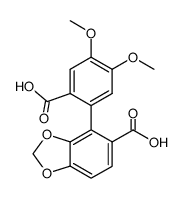 4,5-dimethoxy-5',6'-methylenedioxybiphenyl-2,2'-dicarboxylic acid结构式