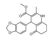 methyl 2-methyl-4-(3,4-(methylenedioxy)phenyl)-5-oxo-1,4,5,6,7,8-hexahydroquinoline-3-carboxylate picture