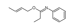 N-Phenyl-propionimidic acid (E)-but-2-enyl ester Structure