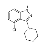 4-Chlor-3-piperidinoindazol结构式