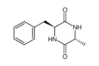 (3S,6R)-3-Benzyl-6-methyl-2,5-piperazinedione结构式