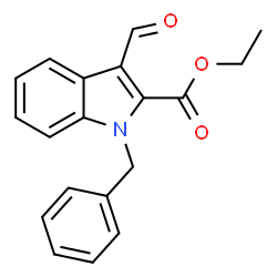 ethyl 1-benzyl-3-formyl-1H-indole-2-carboxylate结构式