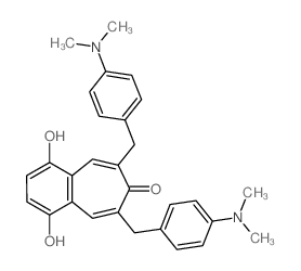 7H-Benzocyclohepten-7-one,6,8-bis[[4-(dimethylamino)phenyl]methyl]-1,4-dihydroxy- picture