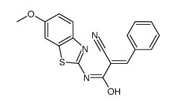 (E)-2-cyano-N-(6-methoxy-1,3-benzothiazol-2-yl)-3-phenylprop-2-enamide结构式