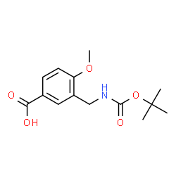 3-(BOC-AMINO)METHYL-4-METHOXY-BENZOIC ACID结构式