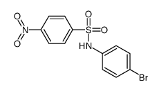 N-(4-溴苯基)-4-硝基苯磺酰胺结构式