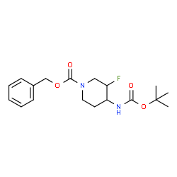 benzyl Cis-4-((tert-butoxycarbonyl)amino)-3-fluoropiperidine-1-carboxylate racemate picture