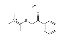 S-Phenacyl-N,N-dimethyl-thioessigsaeureimidiumbromid结构式