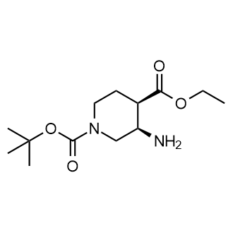 1-(tert-Butyl) 4-ethyl (3R,4R)-3-aminopiperidine-1,4-dicarboxylate structure