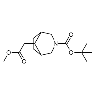 Tert-butyl8-(2-methoxy-2-oxo-ethyl)-3-azabicyclo[3.2.1]octane-3-carboxylate Structure