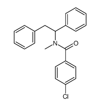 p-Chloro-N-(1,2-diphenylethyl)-N-methylbenzamide Structure