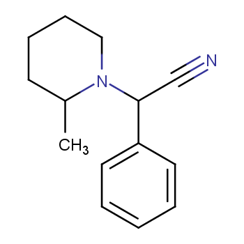 2-(2-Methylpiperidin-1-yl)-2-phenylacetonitrile structure
