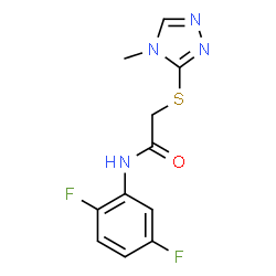 N-(2,5-Difluorophenyl)-2-[(4-methyl-4H-1,2,4-triazol-3-yl)sulfanyl]acetamide structure