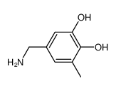 1,2-Benzenediol, 5-(aminomethyl)-3-methyl- (9CI)结构式