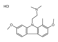 2-(2,7-dimethoxy-1-methylcarbazol-9-yl)-N,N-dimethylethanamine,hydrochloride Structure