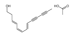 3,5,7-Tridecatriene-9,11-diyn-1-ol, acetate Structure