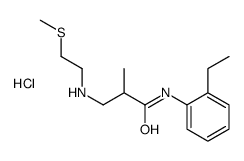 N-(2-ethylphenyl)-2-methyl-3-(2-methylsulfanylethylamino)propanamide,hydrochloride Structure