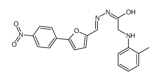 2-(2-methylanilino)-N-[(Z)-[5-(4-nitrophenyl)furan-2-yl]methylideneamino]acetamide结构式