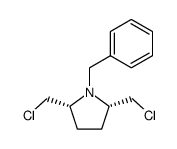 (2R,5S)-bis(chloromethyl)-1-benzyl-pyrrolidine Structure