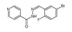 N-[(E)-(5-bromo-2-fluorophenyl)methylideneamino]pyridine-4-carboxamide结构式