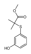 methyl 2-(3-hydroxyphenyl)sulfanyl-2-methylpropanoate Structure