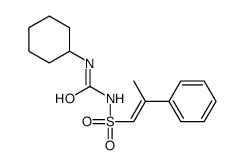 1-cyclohexyl-3-(2-phenylprop-1-enylsulfonyl)urea Structure