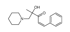 4-hydroxy-4-methyl-1-phenyl-5-piperidin-1-ylpent-1-en-3-one结构式