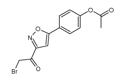 1-[5-(4-acetoxy-phenyl)-isoxazol-3-yl]-2-bromo-ethanone Structure