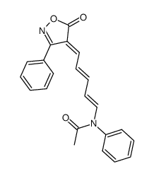 N-[5-(5-oxo-3-phenyl-isoxazol-4-ylidene)-penta-1,3-dienyl]-acetanilide结构式