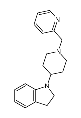 1-(1-(pyridin-2-ylmethyl)piperidin-4-yl)indoline structure