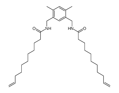 Undec-10-enoic acid 2,4-dimethyl-5-(undec-10-enoylamino-methyl)-benzylamide结构式