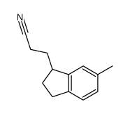 3-(6-methyl-2,3-dihydro-1H-inden-1-yl)propanenitrile Structure