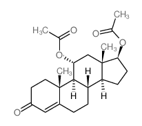 [(8S,9S,10R,11R,13S,14S,17S)-17-acetyloxy-10,13-dimethyl-3-oxo-1,2,6,7,8,9,11,12,14,15,16,17-dodecahydrocyclopenta[a]phenanthren-11-yl] acetate结构式