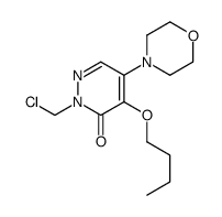 4-butoxy-2-(chloromethyl)-5-morpholin-4-ylpyridazin-3-one结构式